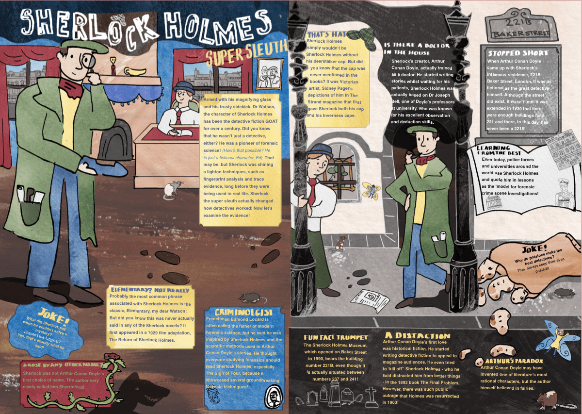 Aquilla magazine Sherlock Holmes spread.