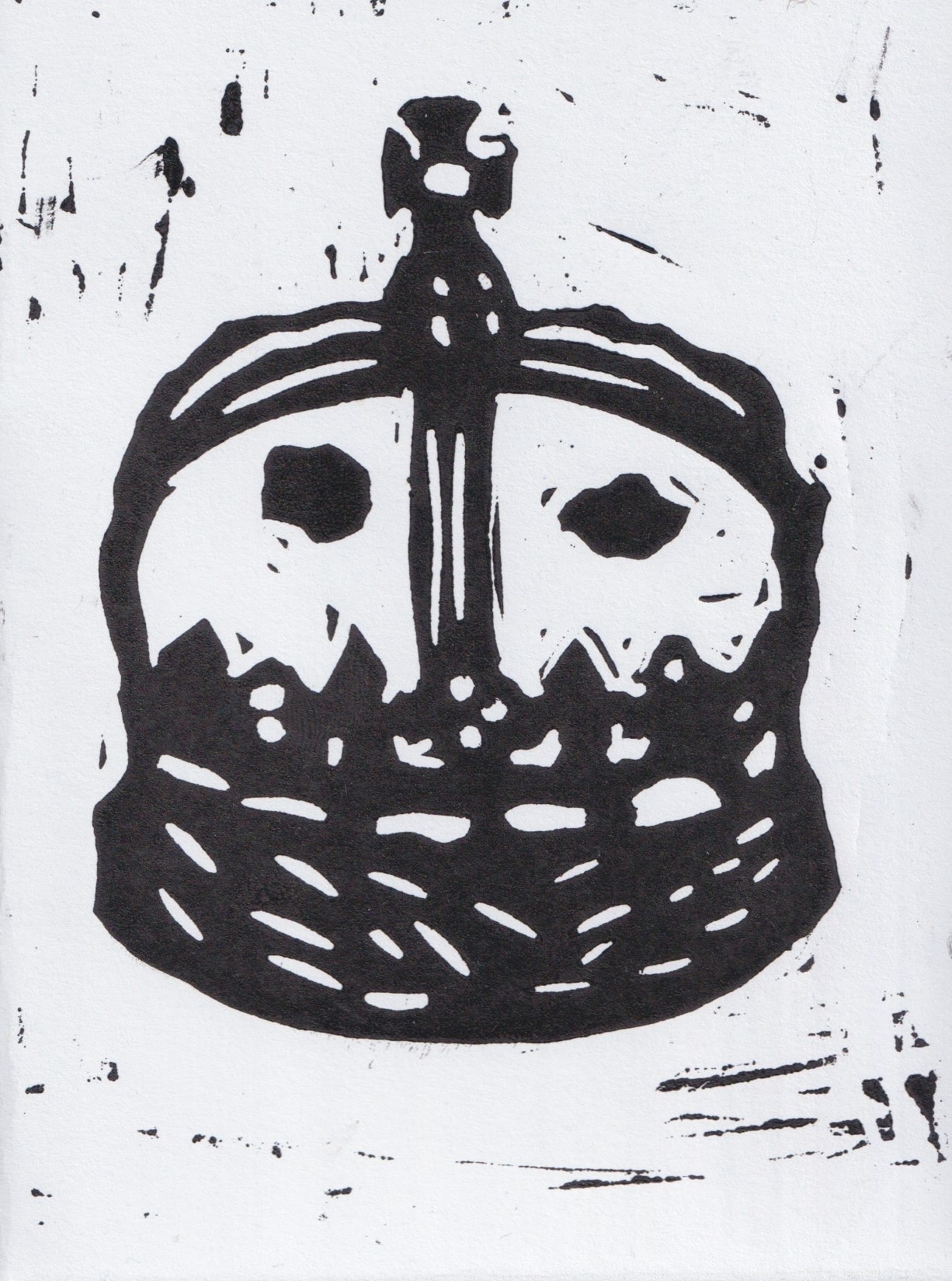 Crùn of Scotland lino print.