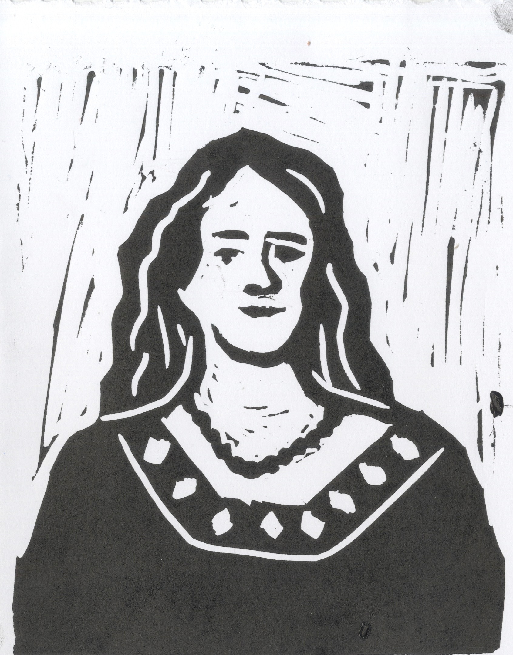 Crùn of Scotland lino print.