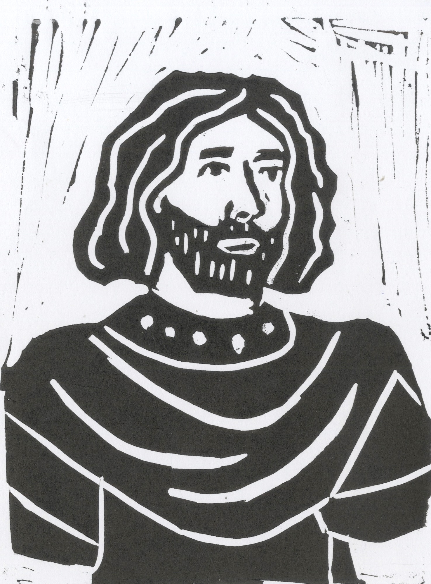 Crùn of Scotland lino print.
